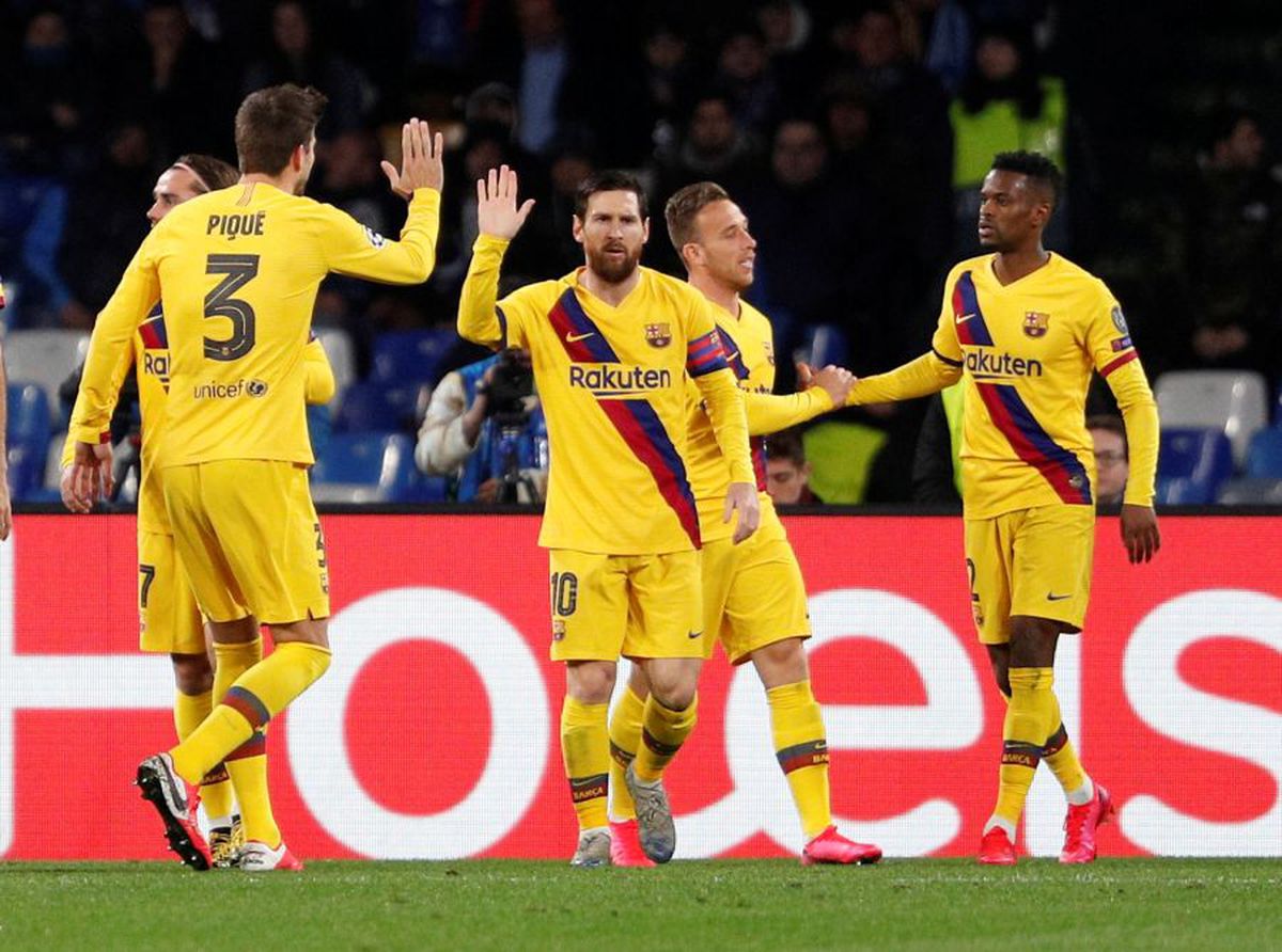 NAPOLI - BARCELONA 1-1 // Emoții mari pentru catalani: Gerard Pique s-a accidentat și ar putea rata El Clasico!