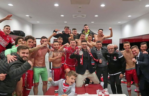 EXCLUSIV Faza sezonului după Derby de România! Dinamoviștii au cântat „Campionii!” după derby-ul cu FCSB, dar în vestiar era un singur campion, luptătorul Alin Alexuc: „Probabil cântau despre mine” :D