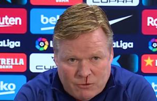 Șocant! Koeman a început să sângereze în timpul conferinței » Primele explicații