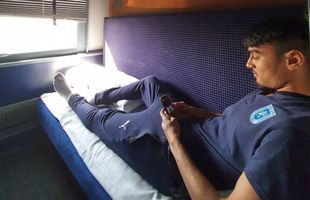 Imagini inedite: Craiova a făcut deplasarea la Buzău cu trenul