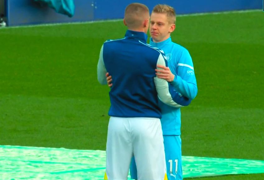 Ucrainenii Vitali Mykolenko (22 de ani) și Oleksandr Zinchenko (25 de ani) au fost emoționați până la lacrimi de evenimentele dinaintea meciului Everton - Manchester City.