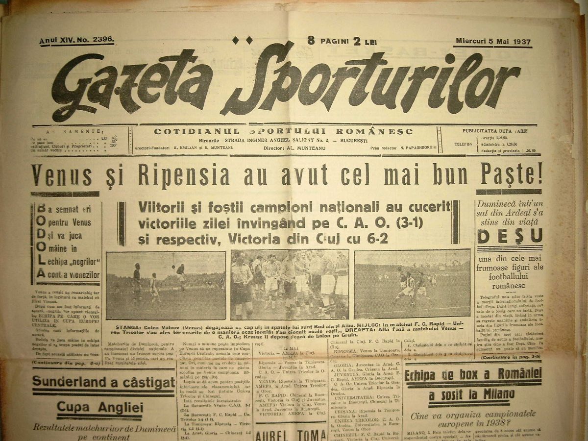 110 ani de la nașterea lui Bodola » Povestea transferului faraonic de la Oradea la Venus și un interviu fascinant cu cel mai mare atacant al anilor '30-'40