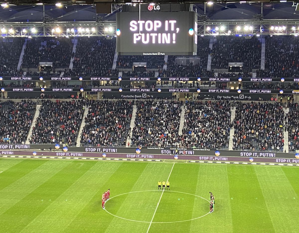 Eintracht - Bayern, mesaj pentru Putin