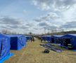 Tabără pentru refugiații ucraineni pe stadionul din Siret / FOTO: IGSU