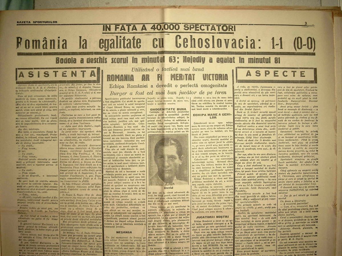 110 ani de la nașterea lui Bodola » Povestea transferului faraonic de la Oradea la Venus și un interviu fascinant cu cel mai mare atacant al anilor '30-'40