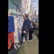 Momentul în care Călin Georgescu a fost adus la audieri // foto: X