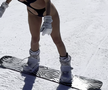 Beatrice Ungureanu (Bettyshor) pe pârtie în lenjerie intimă. FOTO: TikTok