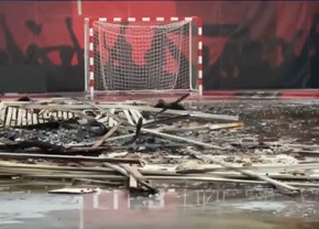 Sala legendarei echipe de handbal a luat foc: „Suntem în stare de șoc. Totul e distrus!” » Imaginile dezastrului