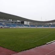 Stadionul din Târgu Jiu în februarie 2026. Imagini surprinse în interiorul și în exteriorul arenei de 12.000 de locuri / FOTO: Andrei Furnigă (GSP)