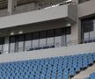 Stadionul din Târgu Jiu în februarie 2026. Imagini surprinse în interiorul și în exteriorul arenei de 12.000 de locuri / FOTO: Andrei Furnigă (GSP)