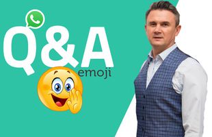 WhatsApp Q&A » Cristi Balaj intră în provocarea GSP: cum răspunde cu un emoticon la întrebări și afirmații inedite