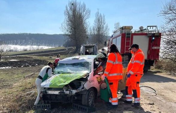Accident grav la Raliul Brașovului » Copilotul, dus la spital cu elicopterul SMURD