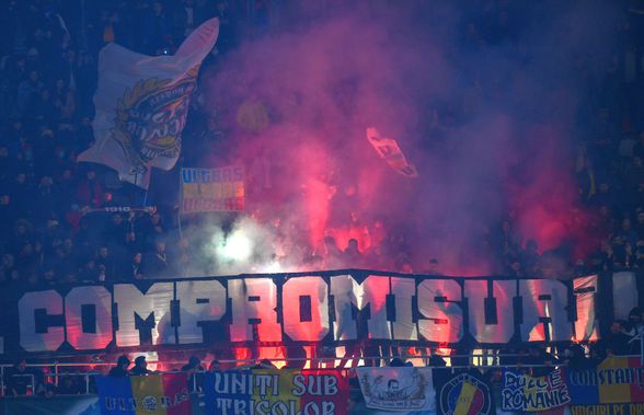 Scene violente filmate în stadionul Steaua, după meciul României » Forțele de ordine au folosit gaze lacrimogene