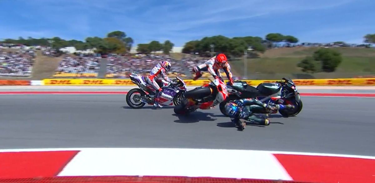 Accident înfiorător provocat de Marc Marquez în Marele Premiu al Portugaliei