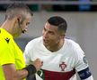Interacțiunea dintre Cristiano Ronaldo și Radu Petrescu // foto: captură Digisport