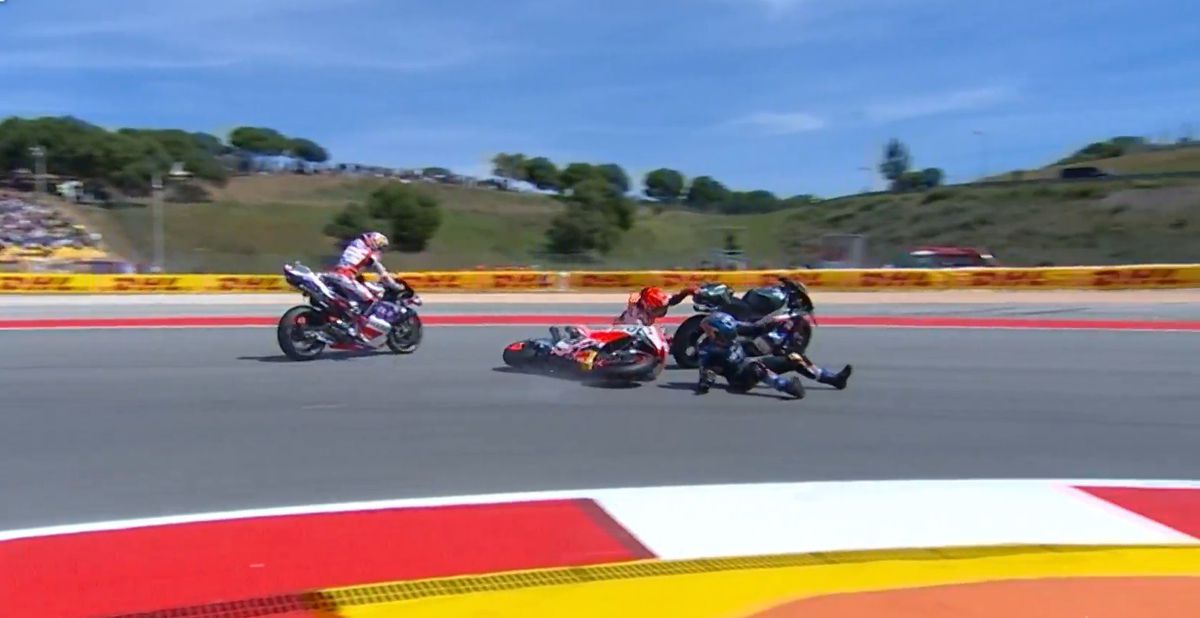 Accident înfiorător provocat de Marc Marquez în Marele Premiu al Portugaliei