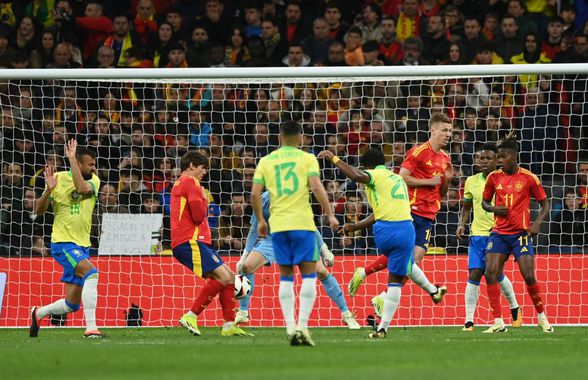 Spania - Brazilia, amical pentru istorie: spectacol total, 6 goluri pe „Bernabeu”