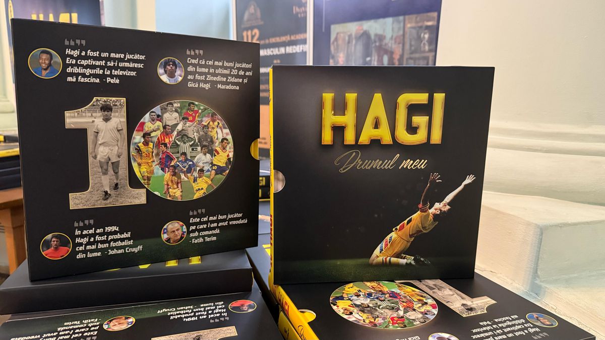 Gică Hagi și-a lansat cartea autobiografică: „Am iubit mingea. După aceea, familia!” » Lucescu a stârnit hohote de râs în Aula de la ASE: „Când a sărit la ăla, știi cum a zburat în cameră?”