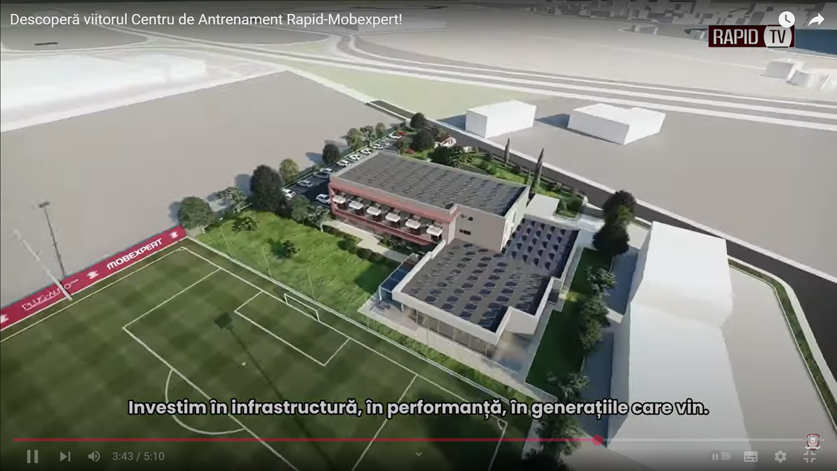 Imagini tari cu baza ultramodernă de peste 6 milioane de euro a Rapidului! Dan Șucu a prezentat noua investiție