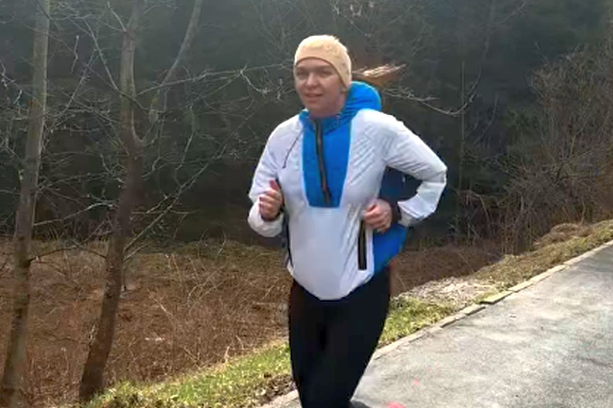 Simona Halep s-a filmat pe străzile din Poiana Brașov și a publicat imaginile pe Internet » Meciul pentru care se pregătește