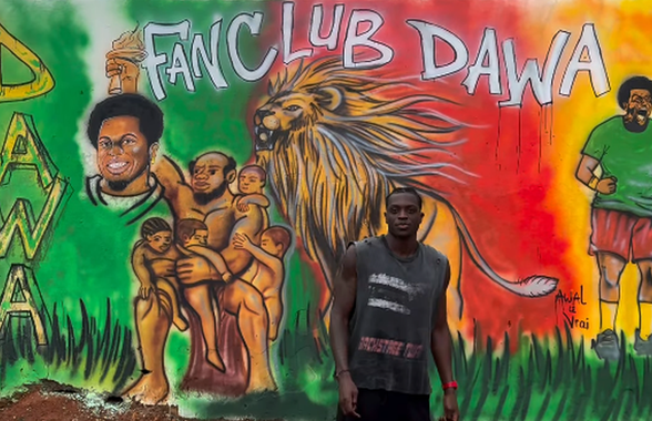 „Dawa eee” » Imagini colosale cu fundașul de la FCSB printre fanii din Africa