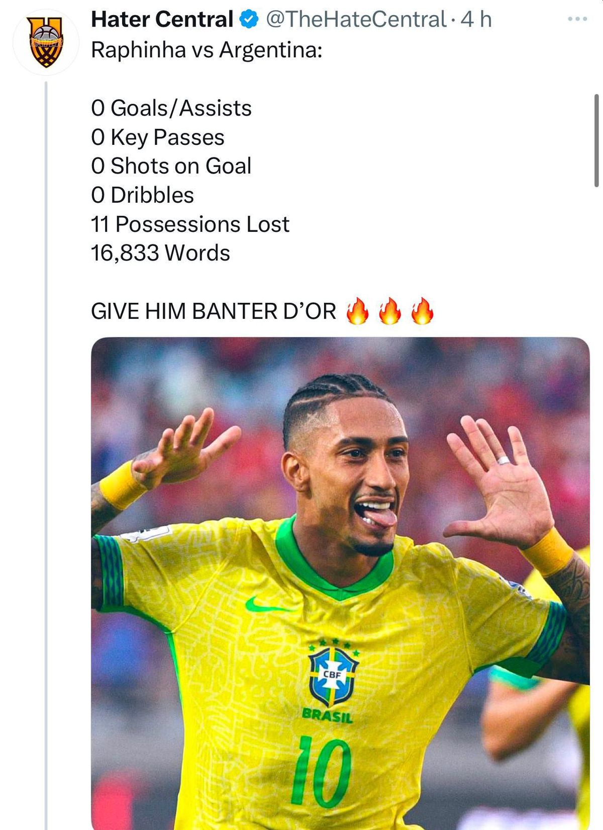 Cele mai tari meme-uri după scorul-fluviu din Argentina - Brazilia: fanii din San Marino au râs și ei de brazilieni