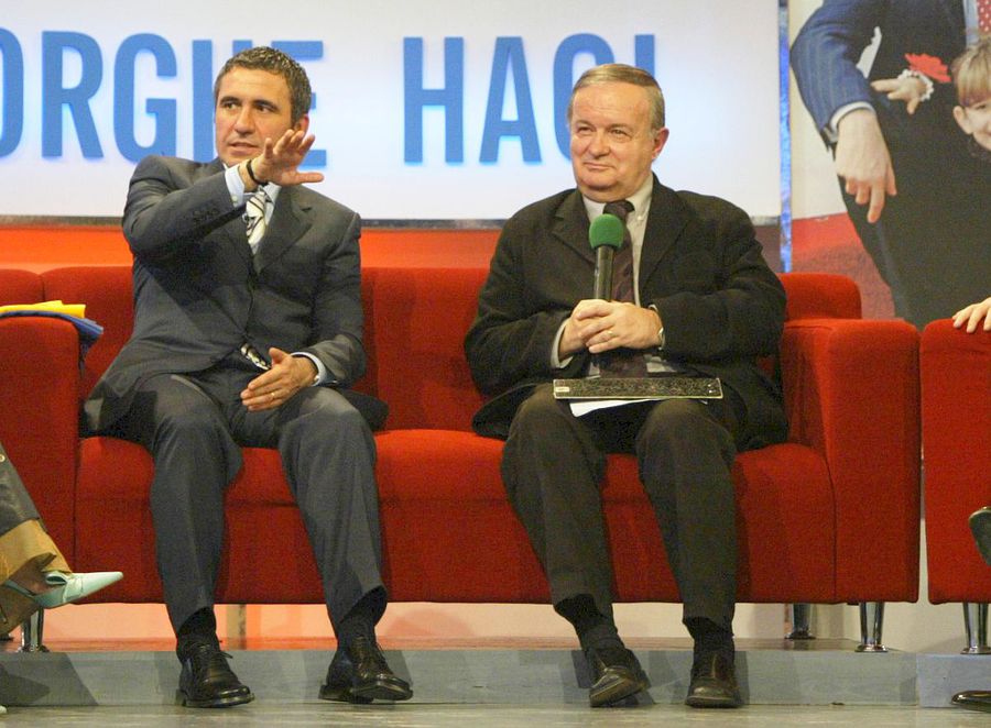 Gheorghe Hagi și Cristian Țopescu, unul dintre cei mai mari comentatori români, foto: Arhiva GSP Țopescu, omul de neuitat…