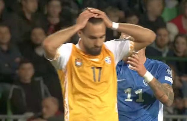 Moldova a primit un gol de Cascadorii râsului! Postolachi și-a pus mâinile în cap