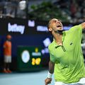 Arthur Fils sărbătorind calificarea în semifinale la Miami Foto: Imago Images