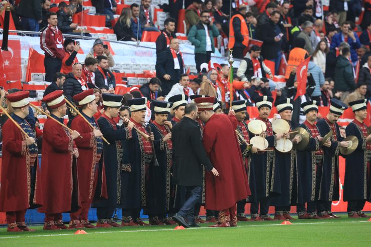 Imagini inedite: fanfară pe teren, înainte de Turcia - România // foto: Ionuț Iordache (GSP)