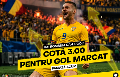 Giveaway la Fortuna: cotă 3.00 pentru gol marcat de România