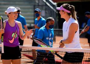 Elina Svitolina, alături de Simona Halep la Cluj-Napoca în iunie, la evenimentul de retragere