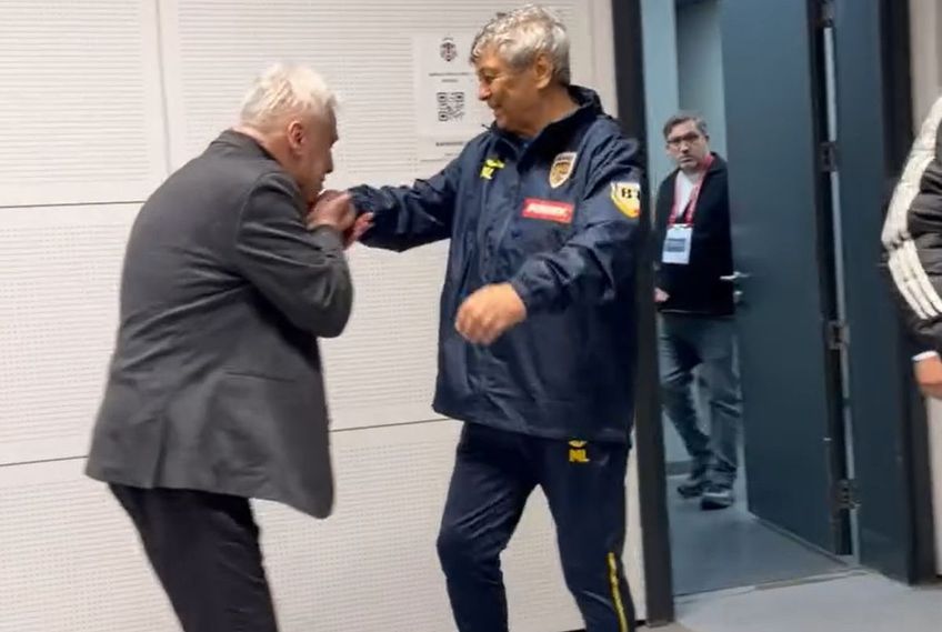 Un jurnalist de la Hurriyet i-a pupat mâna lui Mircea Lucescu