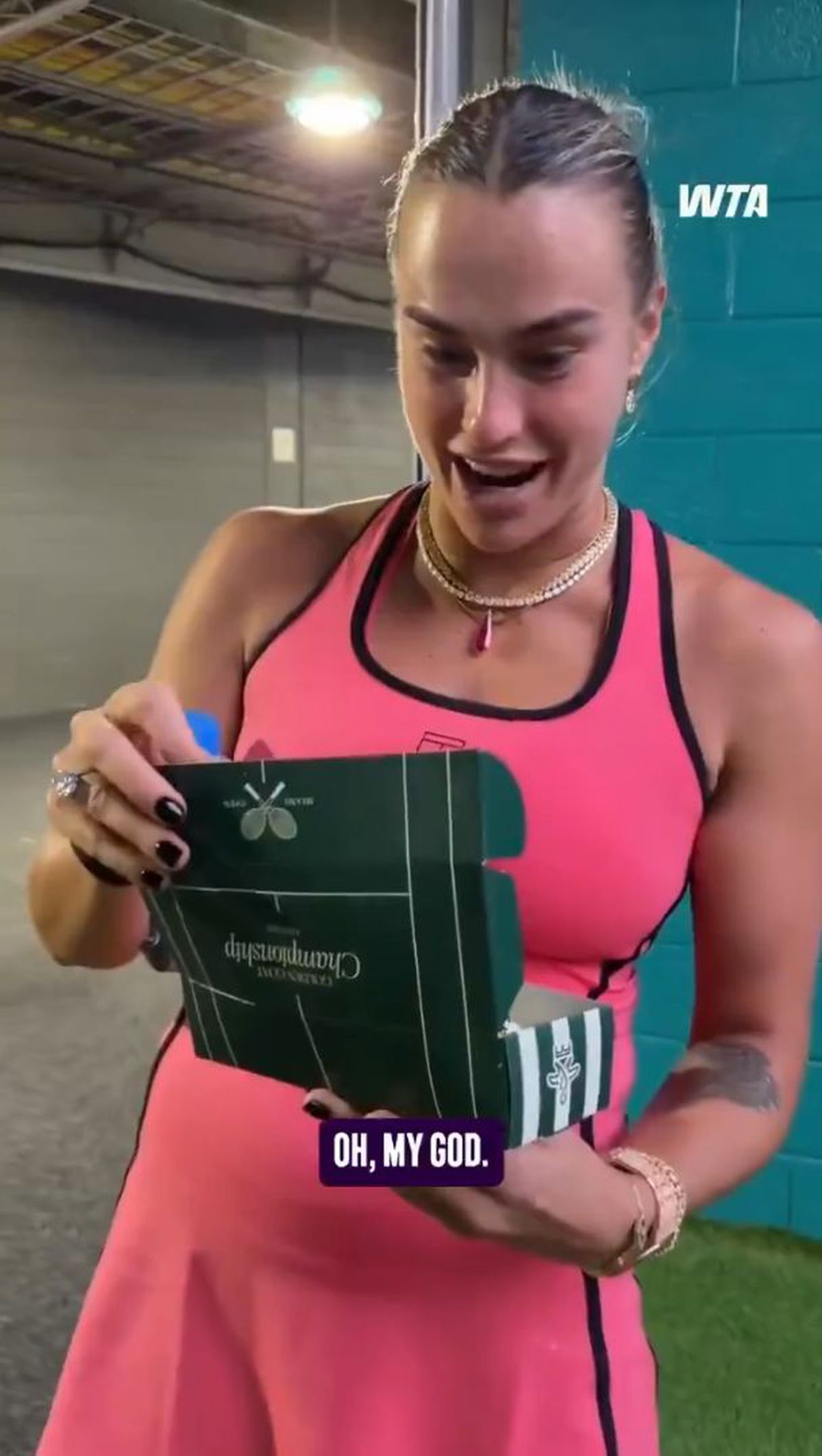 Aryna Sabalenka a gustat cel mai scump hot-dog din lume. Foto: X.com