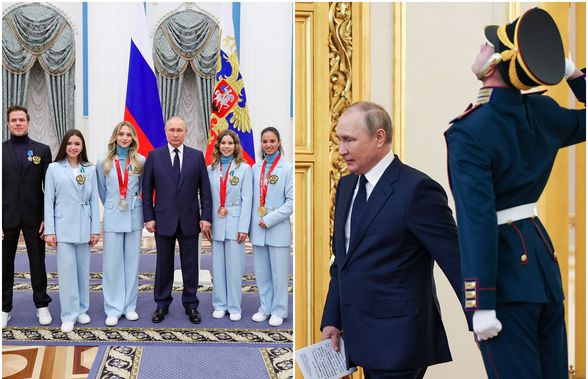 Campionii olimpici ai Rusiei, primiți azi de Putin doar după „o carantină obligatorie” » Imagini și detalii din spatele ușilor închise de la Kremlin