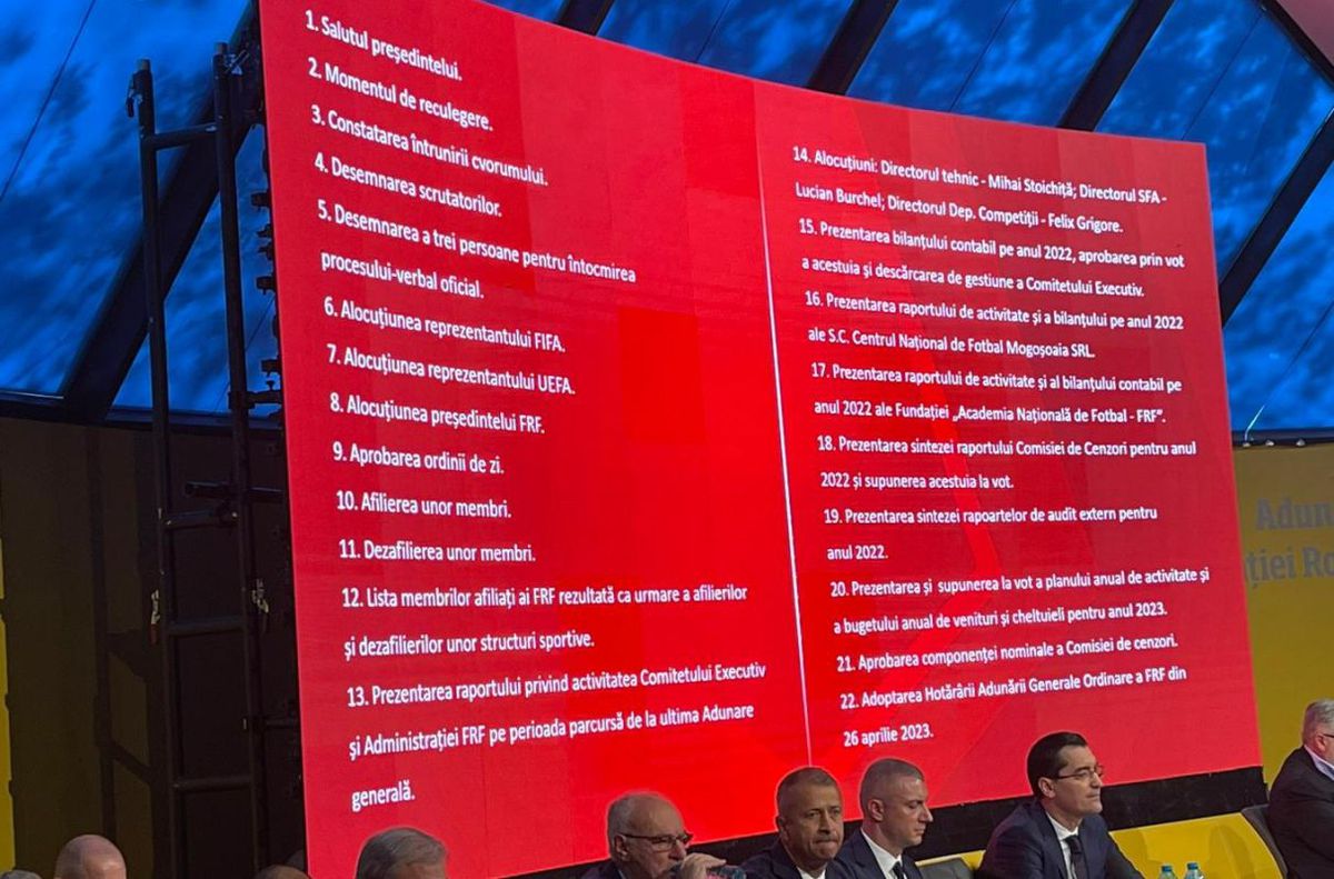 Membrii afiliați la FRF. Prezentarea de la Adunarea Generală a FRF