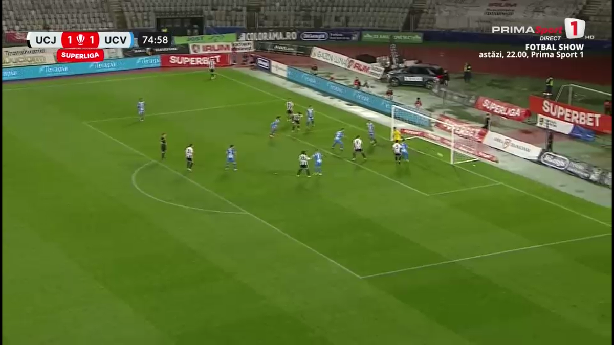 U Cluj - Craiova 2-1. Ce coșmar! Gjoko Zajkov, un nou autogol uluitor în acest play-off