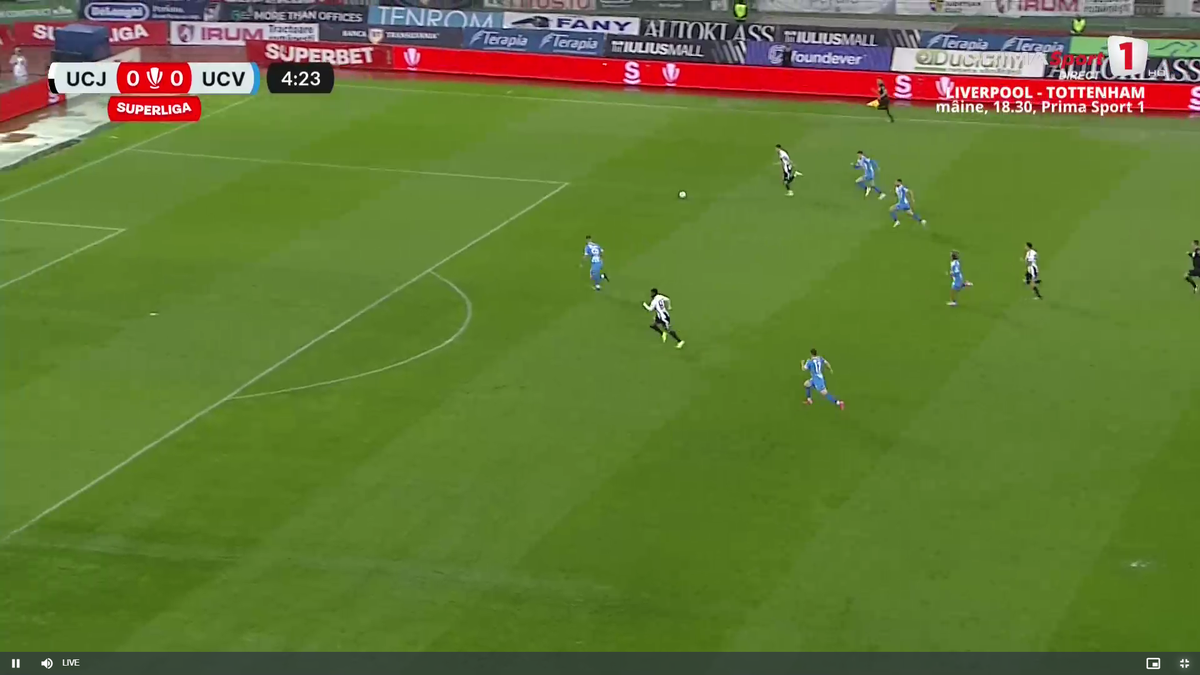 Mamadou Thiam, ratare uluitoare în U Cluj - Universitatea Craiova