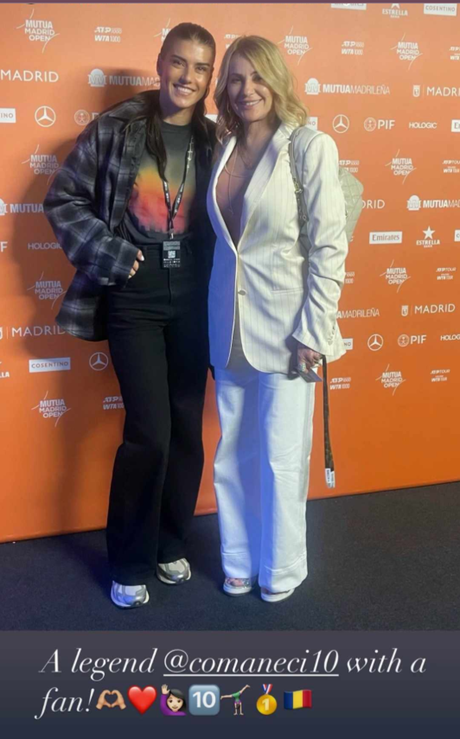 Sorana Cîrstea și Nadia Comăneci, împreună la Madrid Open: „Seară liberă...și unde ajung?”