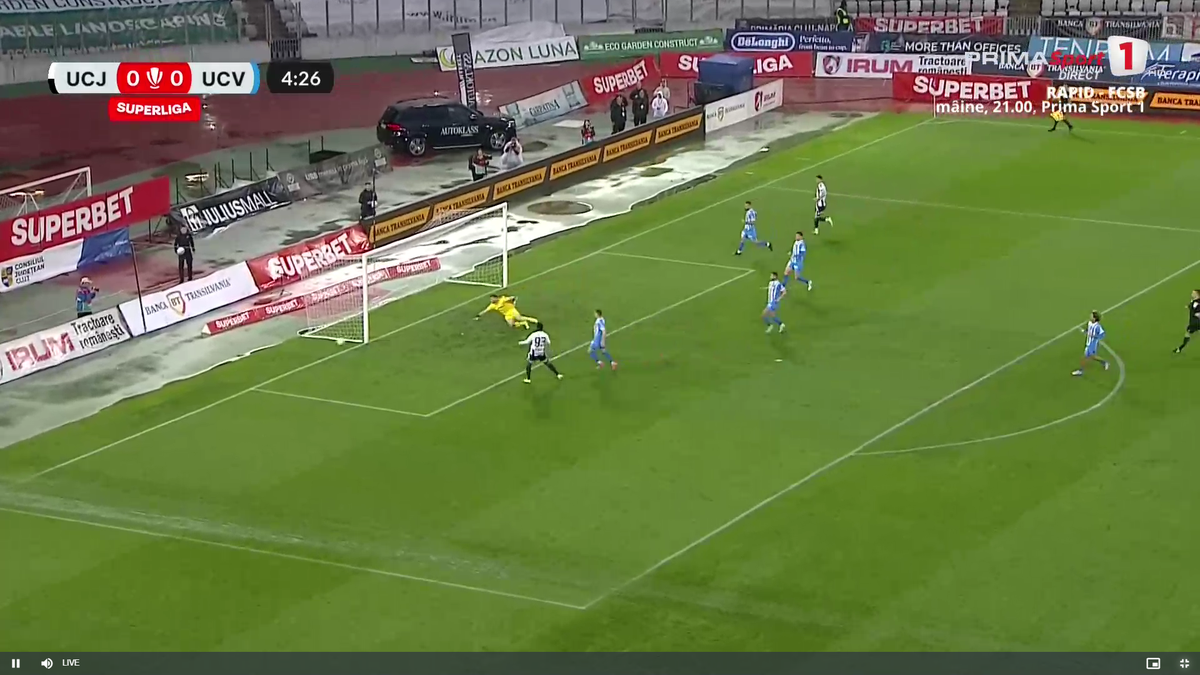 Mamadou Thiam, ratare uluitoare în U Cluj - Universitatea Craiova