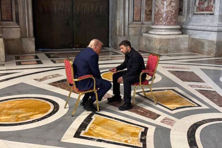 Întâlnirea Trump - Zelenski de la Vatican / Sursă foto: Facebook