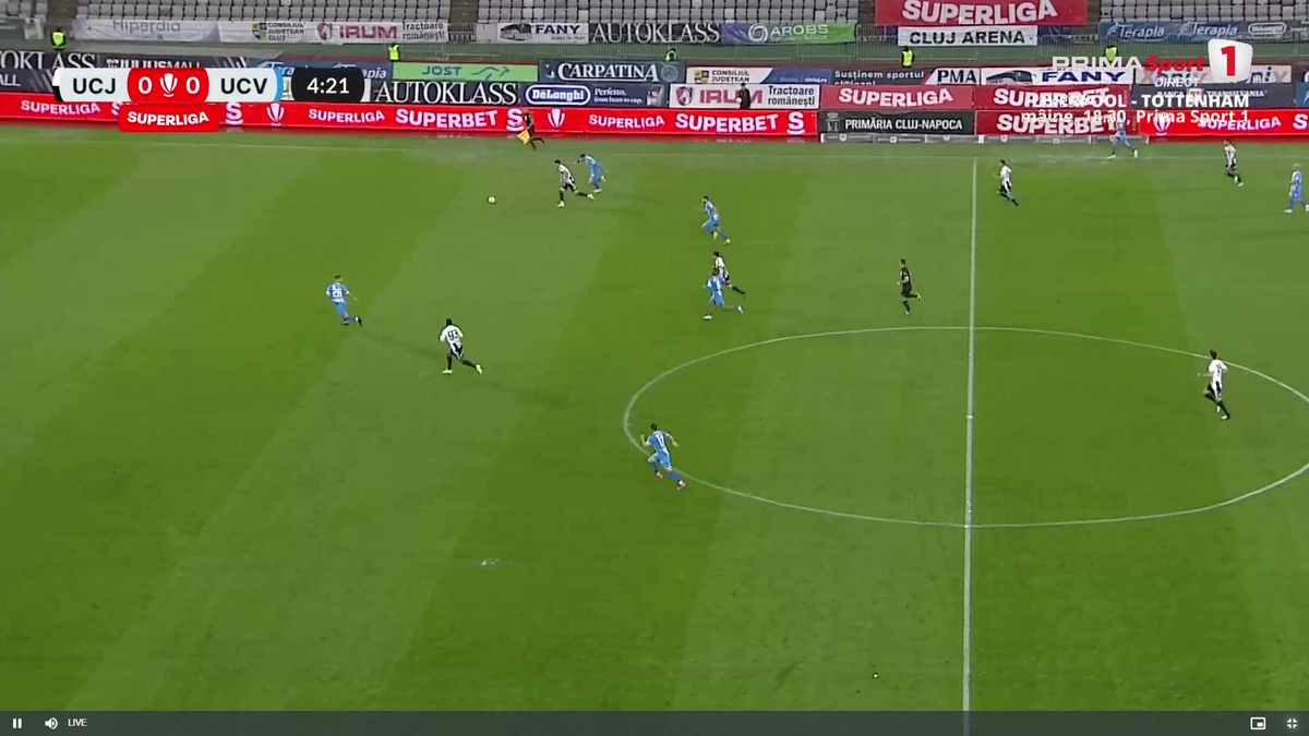 Mamadou Thiam, ratare uluitoare în U Cluj - Universitatea Craiova