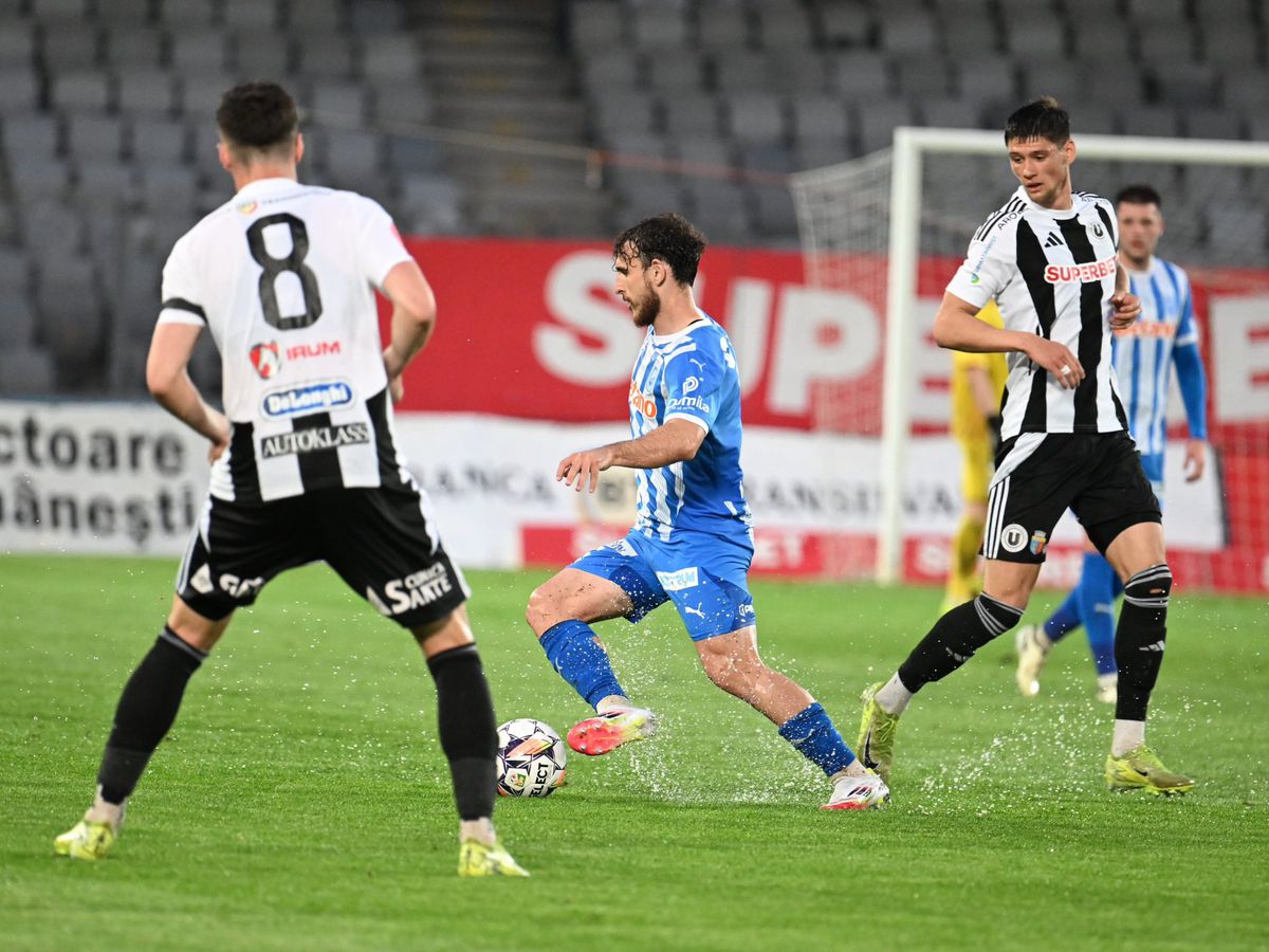 U Cluj - Universitatea Craiova 2-1 » Scapă decisiv FCSB? Zajkov i-a îngropat pe olteni în gazonul „subacvatic” de pe Cluj Arena și îi furnizează campioanei mingea de titlu