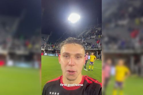 Reacția lui Louis Munteanu, după primul gol în MLS // foto: captură X