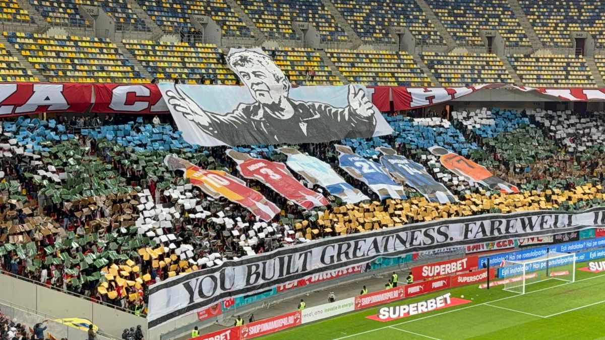 PCH și-a luat adio: scenografie in memoriam Mircea Lucescu, cu Hagi în peluza roș-albă » Giuleștenii au aplaudat!