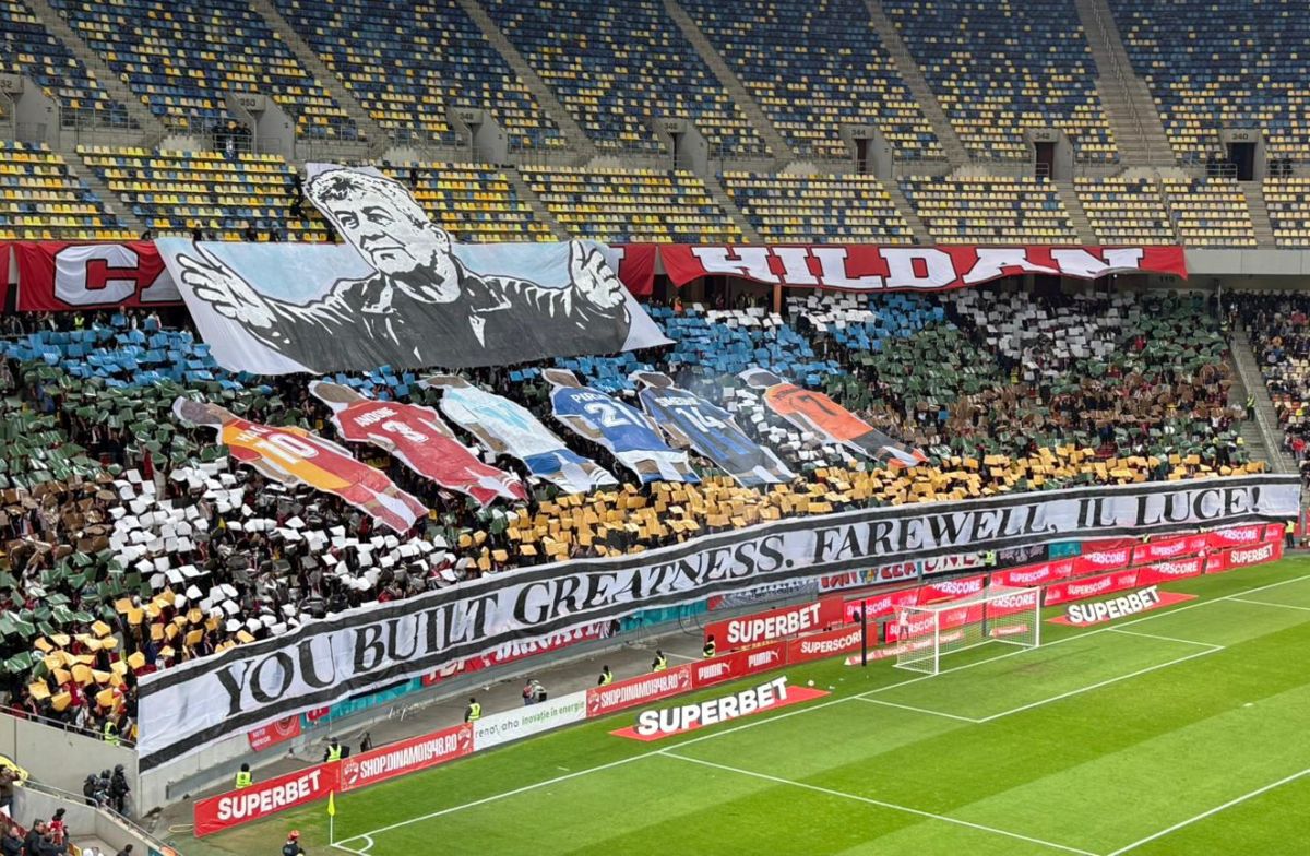 PCH și-a luat adio: scenografie in memoriam Mircea Lucescu, cu Hagi în peluza roș-albă » Giuleștenii au aplaudat!