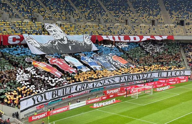 PCH și-a luat adio: scenografie in memoriam Mircea Lucescu, cu Hagi în peluza roș-albă » Giuleștenii au aplaudat!