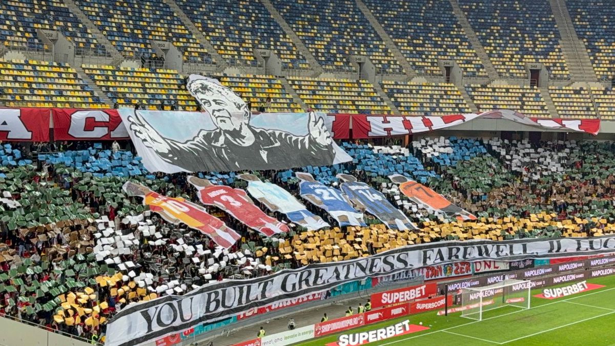 PCH și-a luat adio: scenografie in memoriam Mircea Lucescu, cu Hagi în peluza roș-albă » Giuleștenii au aplaudat!