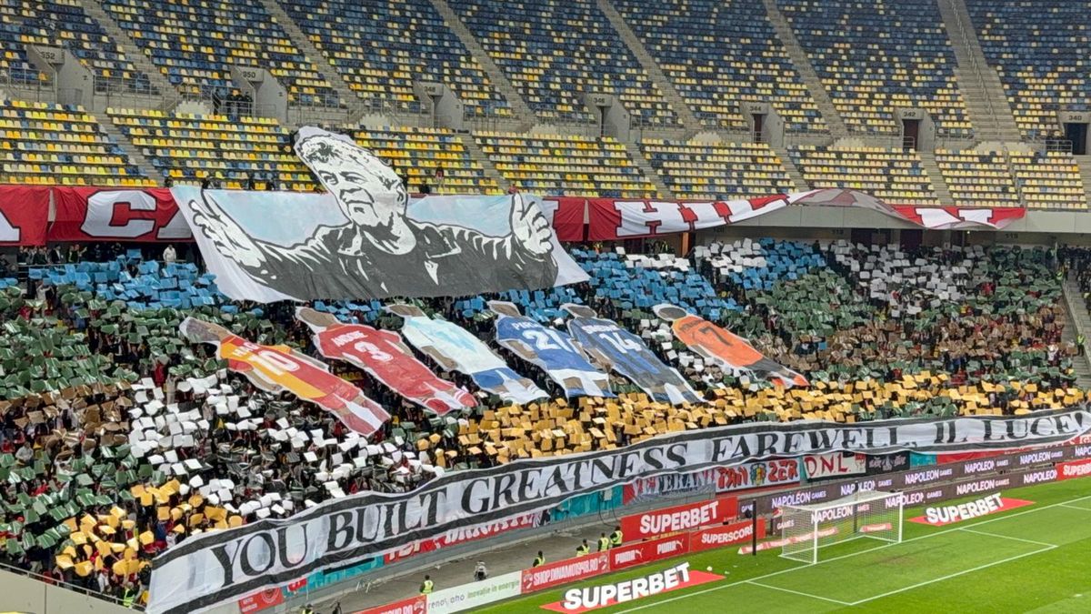 PCH și-a luat adio: scenografie in memoriam Mircea Lucescu, cu Hagi în peluza roș-albă » Giuleștenii au aplaudat!