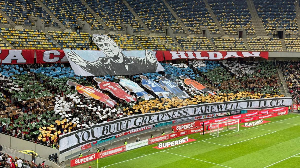 PCH și-a luat adio: scenografie in memoriam Mircea Lucescu, cu Hagi în peluza roș-albă » Giuleștenii au aplaudat!